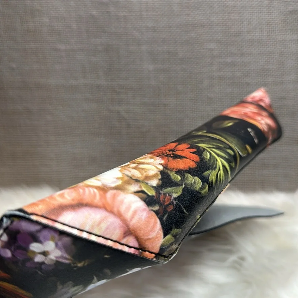 Anthropologie floral leather handbag clutch - Picture 4 of 11